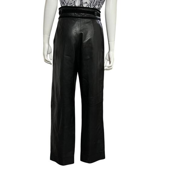 G. Gucci Vintage 70s High Rise Black Leather Pants Womenβs Size Large - Picture 2 of 16